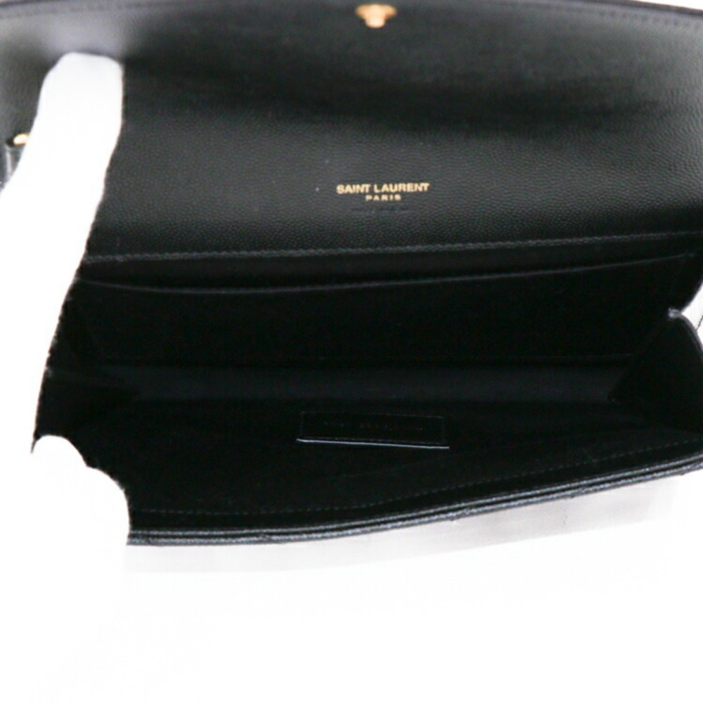 Saint Laurent Cassandra Chain Wallet Bag clutch bag black leather - Picture 8 of 10